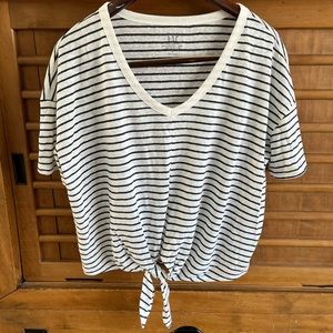 Never worn - Gap blue and white striped shirt with built in tie